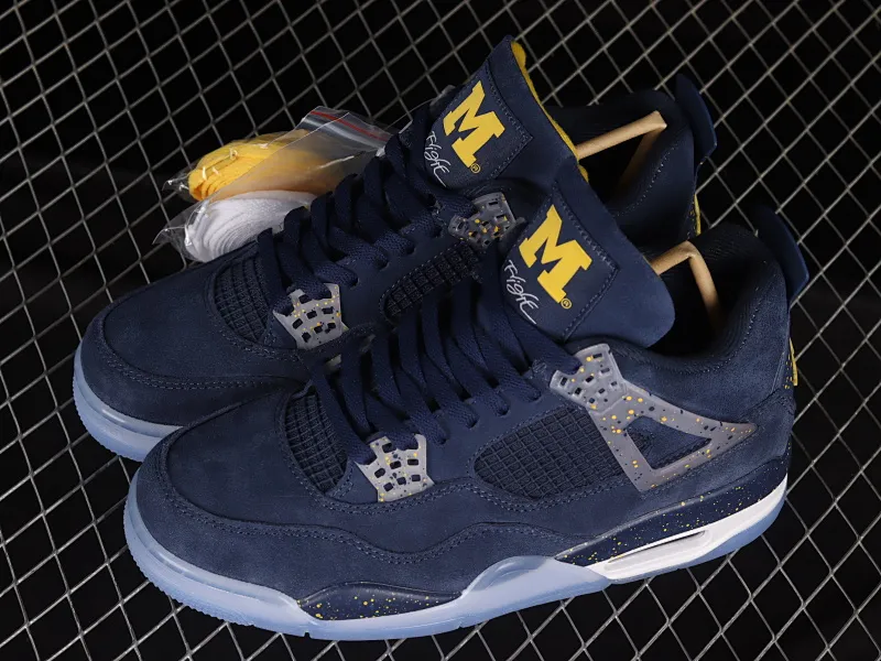 All categories Air Jordan Jordan series basketball shoes Air Jordan 4 Air Jordan 4 Retro AJ4 Joe 4 blue customized basketball shoes AJ4-1036660